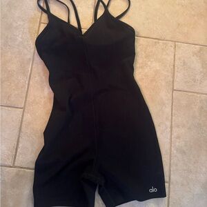 ALO Yoga Black Activewear Romper